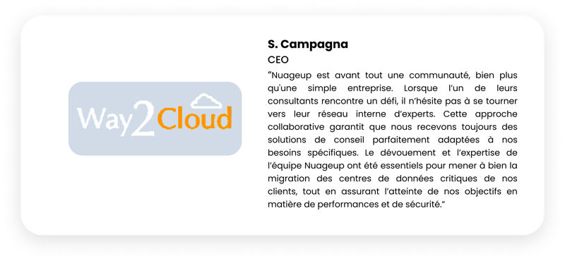 Témoignage de Way2cloud pour Nuageup